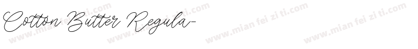 Cotton Butter Regula字体转换